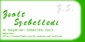 zsolt szebelledi business card